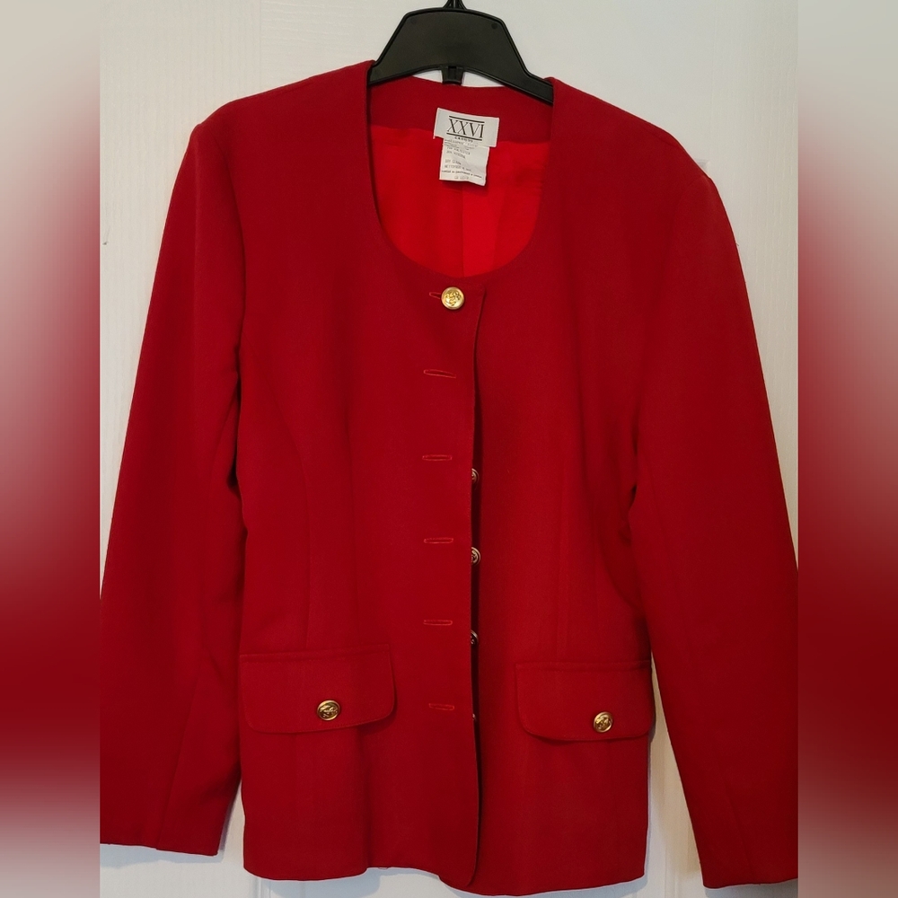 Retro XXVI fitted red blazer